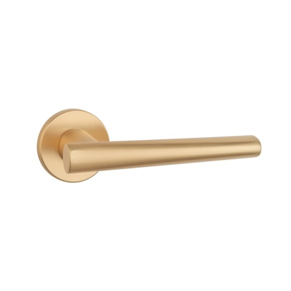 Klamka Aprile Euphorbia R Slim 7mm KG złoty matowy na rozecie okrągłej Enger
