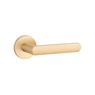 Klamka Aprile Fragola R Slim 7mm GOLD SATIN złoty matowy na rozecie okrągłej Enger