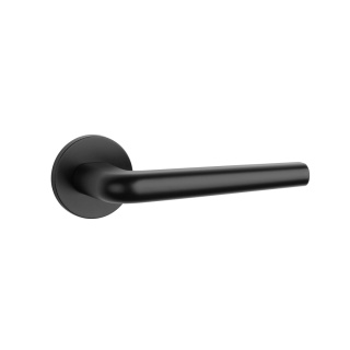 Klamka Aprile Funkia R Slim 7mm BLACK czarny matowy na rozecie okrągłej Enger