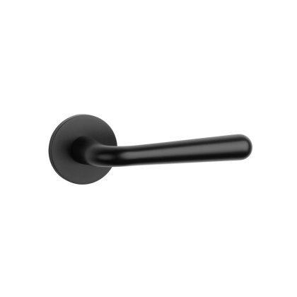 Klamka Aprile Irga R Slim 7mm BLACK czarny matowy na rozecie okrągłej Enger