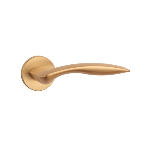 Klamka Aprile Robinia R Slim 7mm KG złoty matowy na rozecie okrągłej Enger