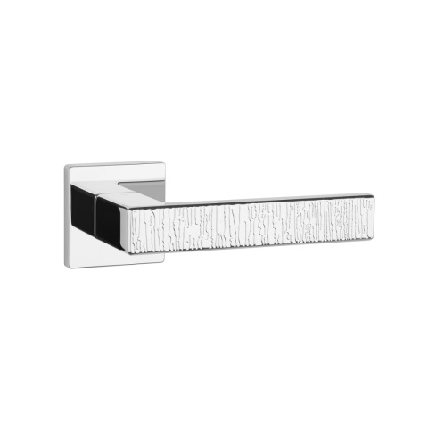 Klamka Aprile Amarylia Q Slim 7mm LC - chrom polerowany na rozecie kwadratowej Enger