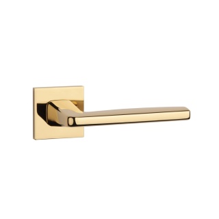 Klamka Aprile Erba Q Slim 7mm GOLD PVD złoty polerowany PVD na rozecie kwadratowej Enger