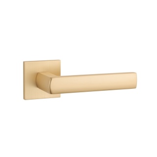 Klamka Aprile Hosta Q Slim 7mm GOLD SATIN złoty matowy na rozecie kwadratowej Enger