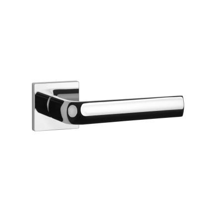 Klamka Aprile Mela Q Slim 7mm LC chrom polerowany na rozecie kwadratowej Enger