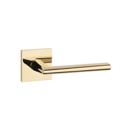 Klamka Aprile Primula Q Slim 7mm GOLD PVD złoty polerowany PVD na rozecie kwadratowej Enger
