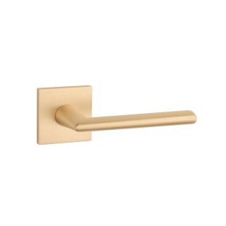 Klamka Aprile Primula Q Slim 7mm GOLD SATIN złoty matowy na rozecie kwadratowej Enger