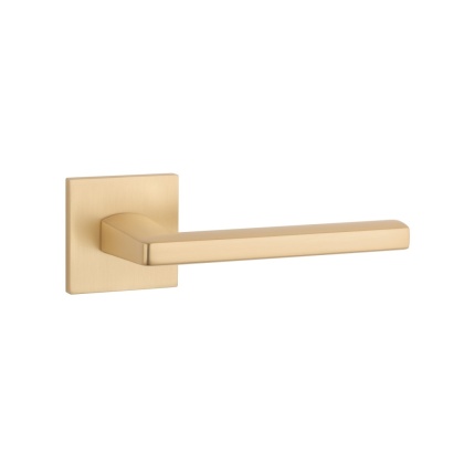 Klamka Aprile Pyrola Q Slim 7mm GOLD SATIN złoty matowy na rozecie kwadratowej Enger