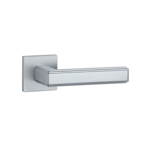 Klamka Aprile Raflesia Q Slim 7mm SC chrom satynowy na rozecie kwadratowej Enger