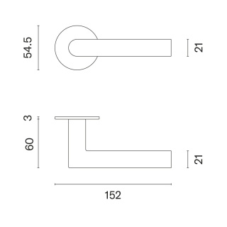 Klamka Sterk Oval 1750 Ultra Slim 3mm 16 stal nierdzewna na rozecie okrągłej Enger
