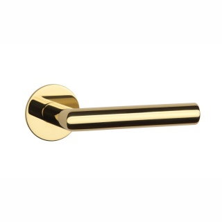 Klamka Sterk Oval 1750 Ultra Slim 3mm GOLD PVD złoty polerowany PVD na rozecie okrągłej Enger