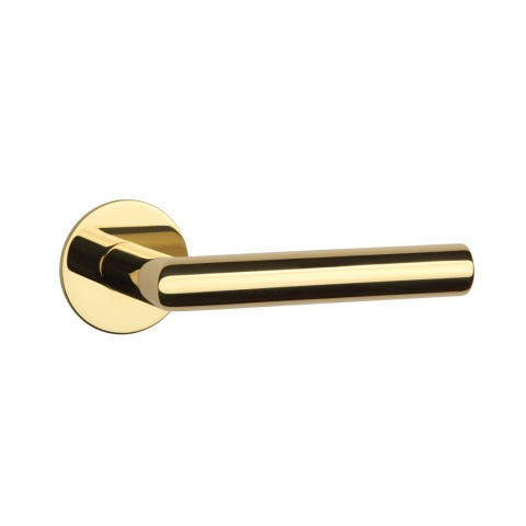 Klamka Sterk Oval 1750 Ultra Slim 3mm GOLD PVD złoty polerowany PVD na rozecie okrągłej Enger