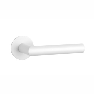 Klamka Sterk Oval 1750 Ultra Slim 3mm WH biały matowy na rozecie okrągłej Enger