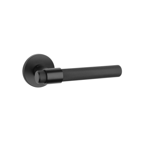 Klamka Stile Goya R Slim 7mm BLACK czarny matowy na rozecie okrągłej Enger