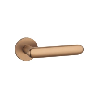 Klamka Stile Larka R Slim 7mm LIGHT BROWN jasny brązowy na rozecie okrągłej Enger