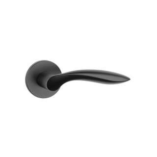Klamka Stile Pulia R Slim 7mm BLACK czarny matowy na rozecie okrągłej Enger