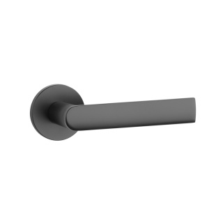 Klamka Stile Rewa R Slim 7mm BLACK czarny matowy na rozecie okrągłej Enger