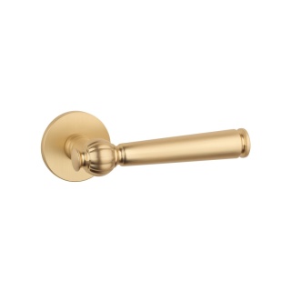Klamka Stile Tuka R Slim 7mm GOLD SATIN złoty matowy na rozecie okrągłej Enger