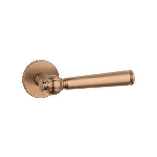 Klamka Stile Tuka R Slim 7mm LIGHT BROWN jasny brązowy na rozecie okrągłej Enger