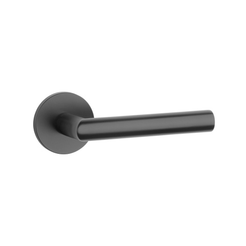 Klamka Stile Yuza R Slim 7mm BLACK czarny matowy na rozecie okrągłej Enger