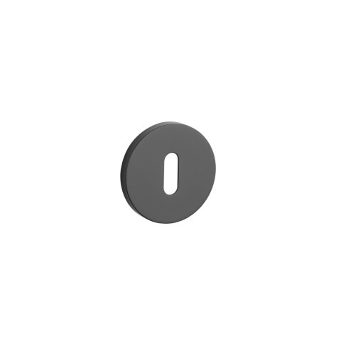 Rozeta okrągła Stile R Slim 7mm BLACK czarny matowy klucz