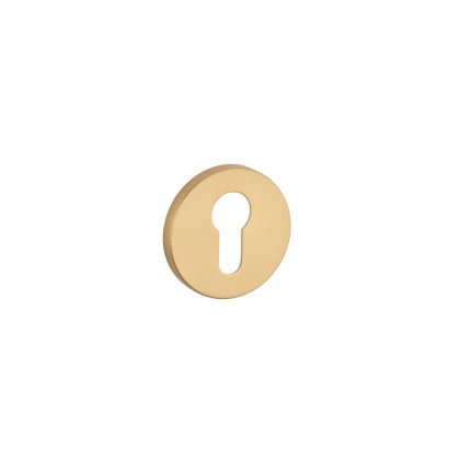 Rozeta okrągła Stile R Slim 7mm GOLD SATIN złoty matowy wkładka