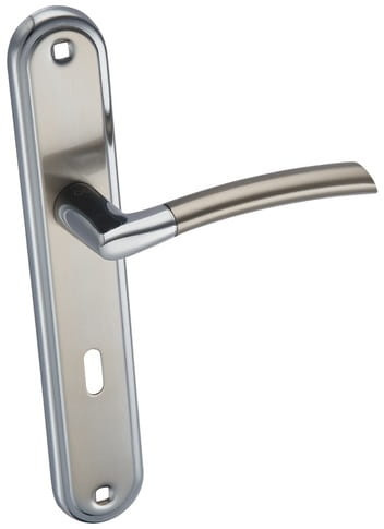 Klamka Dalia KDL 111 chrom/satyna długi szyld na klucz rozstaw 72 mm Infinity Line