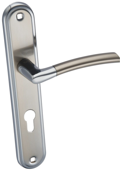 Klamka Dalia KDL 112 chrom/satyna długi szyld na wkładkę rozstaw 72 mm Infinity Line