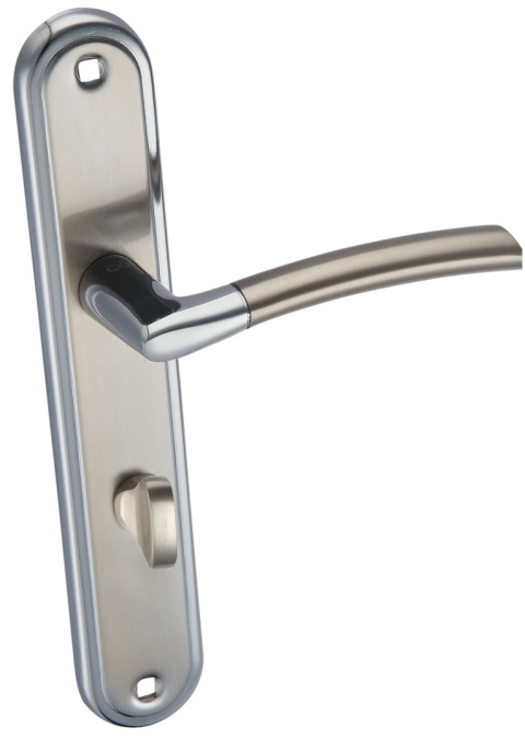 Klamka Dalia KDL 113 chrom/satyna długi szyld na wc rozstaw 72 mm Infinity Line