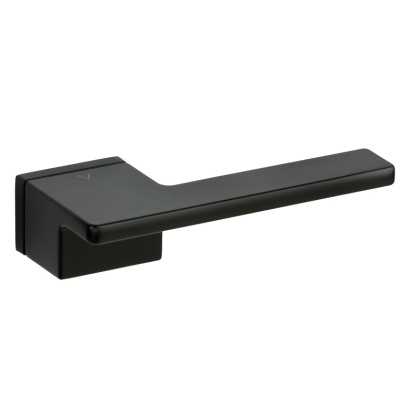 Klamka Vento fit czarna na rozecie prostokątnej VDS