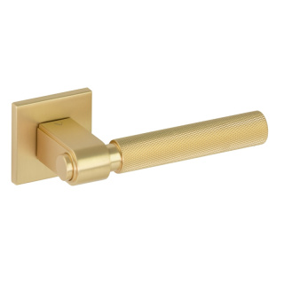 Klamka Granada fit złoty-satyna na rozecie kwadratowej VDS