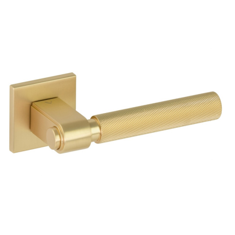 Klamka Granada fit złoty-satyna na rozecie kwadratowej VDS