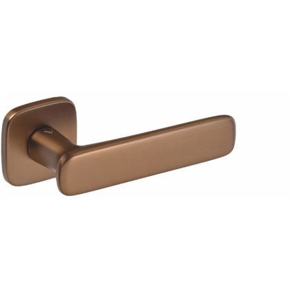 Klamka Flow brąz-satyna na rozecie kwadratowej VDS