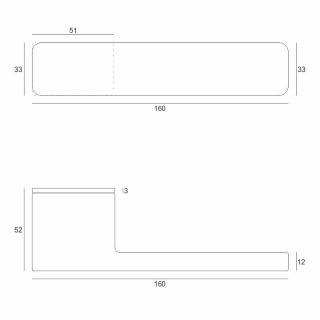 Klamka Imperia czarna na rozecie prostokątnej VDS