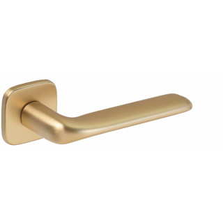 Klamka Flat złoty-satyna na rozecie kwadratowej VDS