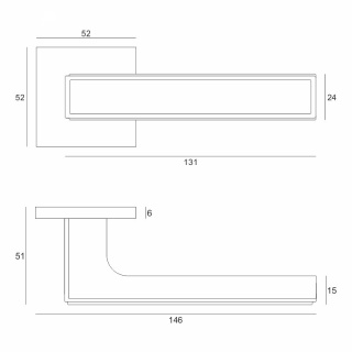 Klamka Fresia fit chrom na rozecie kwadratowej VDS