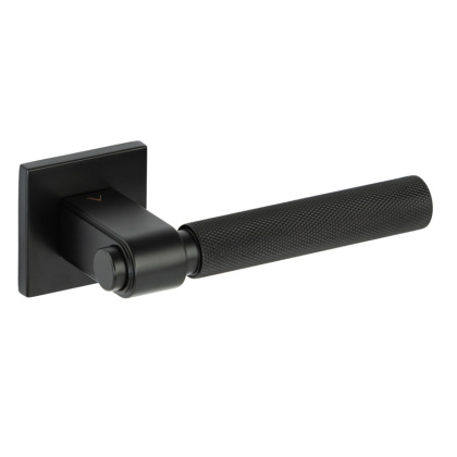 Klamka Granada fit czarna na rozecie kwadratowej VDS