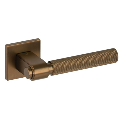 Klamka Granada fit brąz-satyna na rozecie kwadratowej VDS