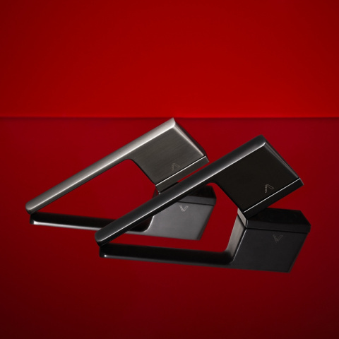 Klamka Enzo fit antracyt na rozecie prostokątnej VDS