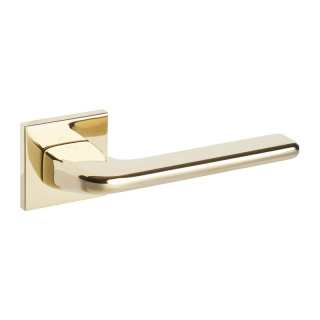 Klamka Divo Q fit złota PVD na rozecie kwadratowej VDS