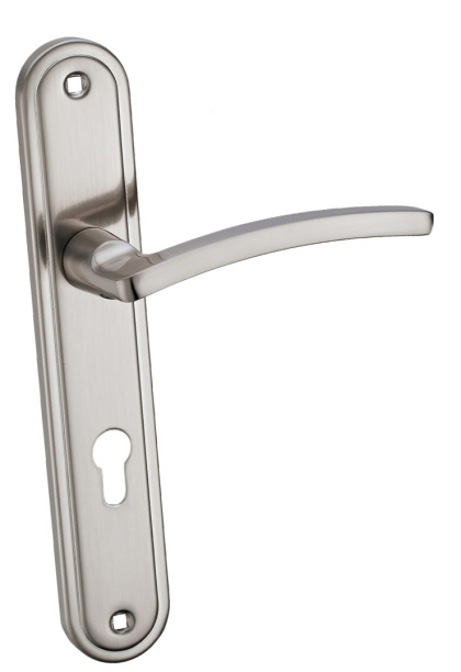 Klamka Lena KLN 312 satyna długi szyld na wkładkę rozstaw 72 mm Infinity Line