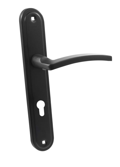 Klamka Lena KLN B12 czarna długi szyld na wkładkę rozstaw 72 mm Infinity Line