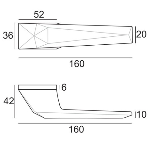 Klamka Veris fit chrom na rozecie prostokątnej VDS