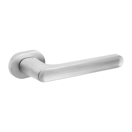 Klamka Jacob chrom szczotkowany na rozecie owalnej VDS