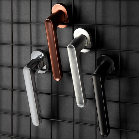 Klamka Jacob miedź-satyna na rozecie owalnej VDS