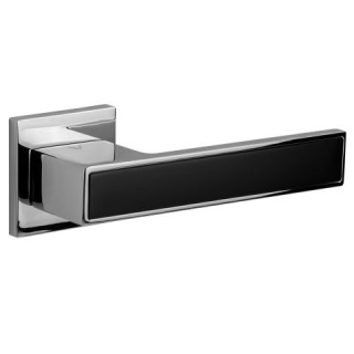 Klamka Total Q Insert fit chrom/czarny na rozecie kwadratowej VDS