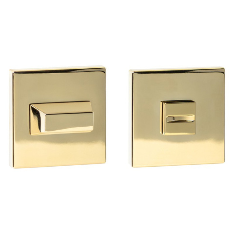 Rozeta kwadratowa R67F Slim złota PVD wc