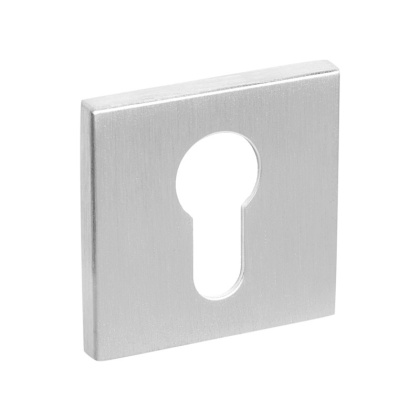 Rozeta kwadratowa R67F/R76F chrom szczotkowany wkładka