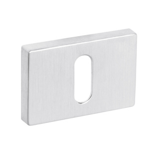 Rozeta prostokątna R76F chrom szczotkowany klucz