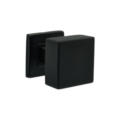 Gałka ruchoma Quattro Lewa czarna na rozecie kwadratowej VDS